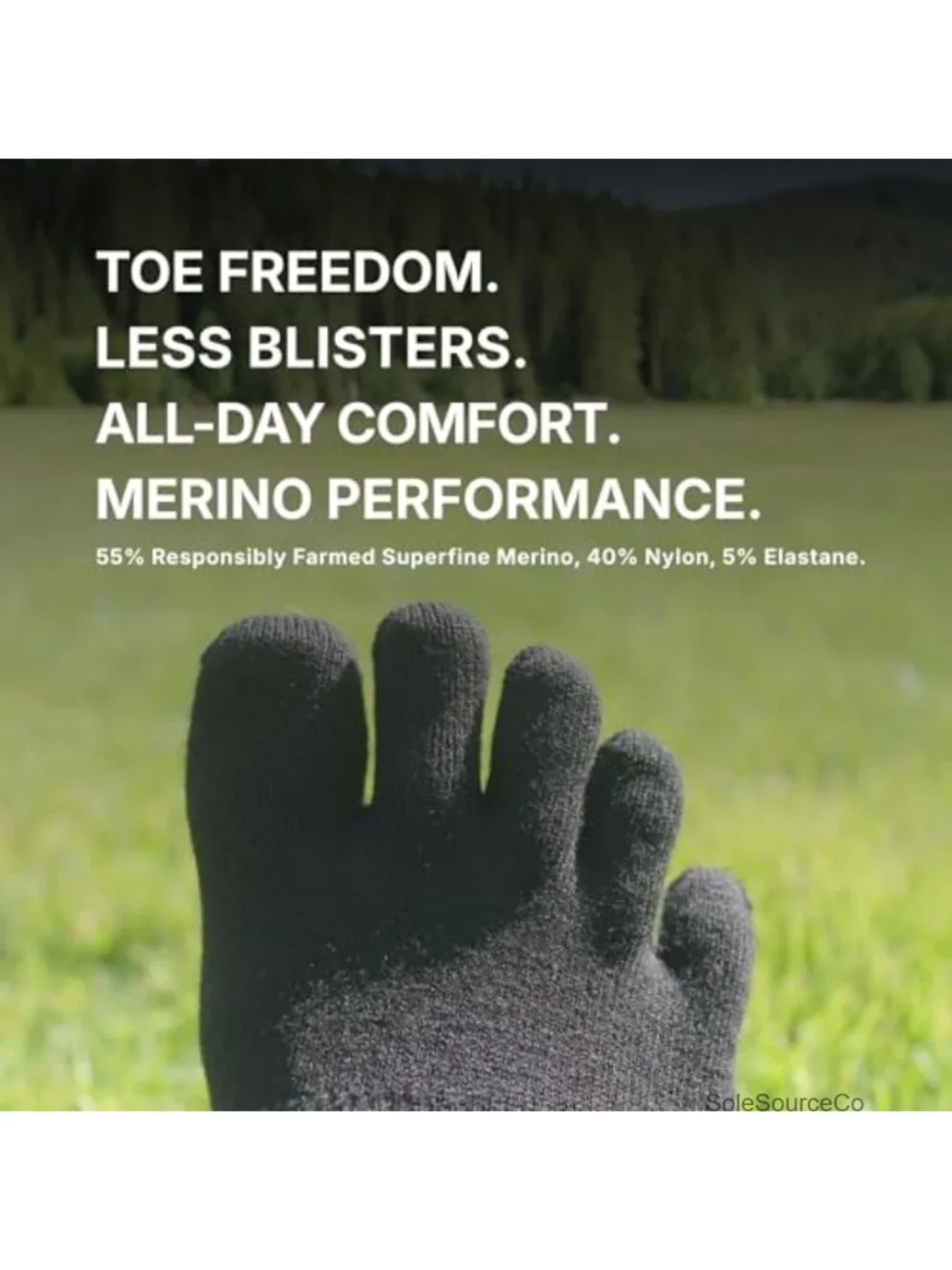 Merino Wool Toe Socks Midweight Cushioned Hiking Boot Socks
